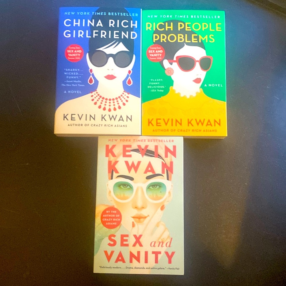 Crazy Rich Asians #2,3 and Sex and Vanity KEVIN KWAN PAPERBACKS
